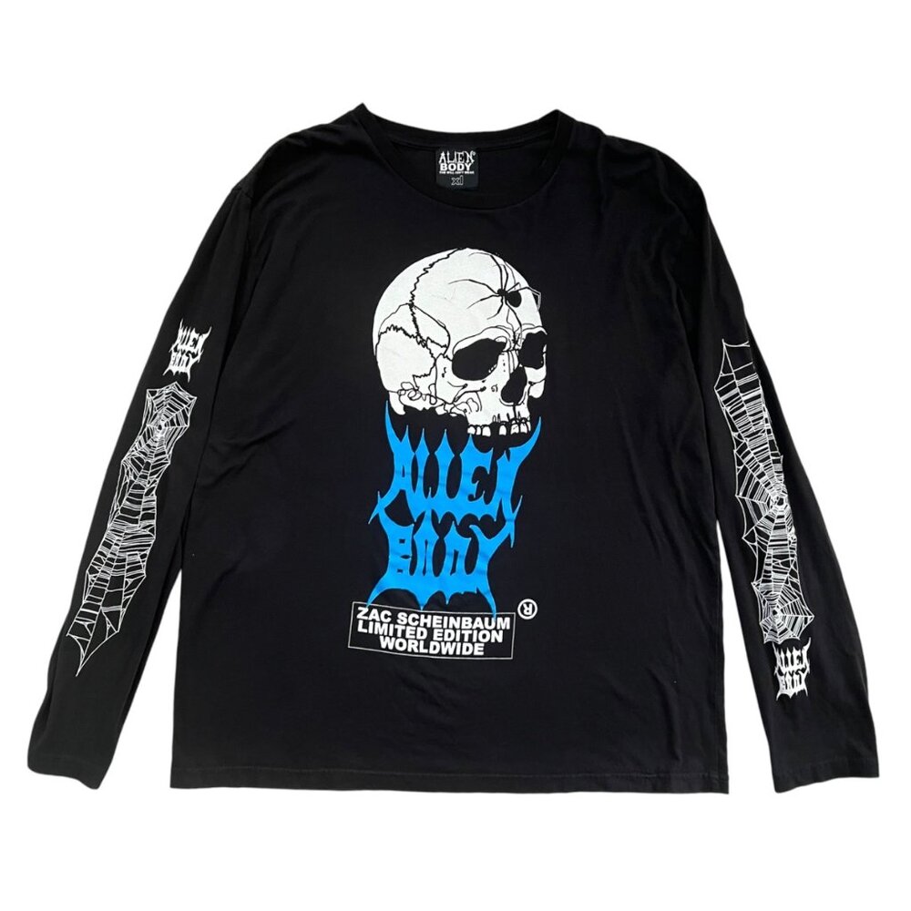 Alien Body Zac Scheinbaum Limited Edition Worldwide Long Sleeve T‎ Shirt XL